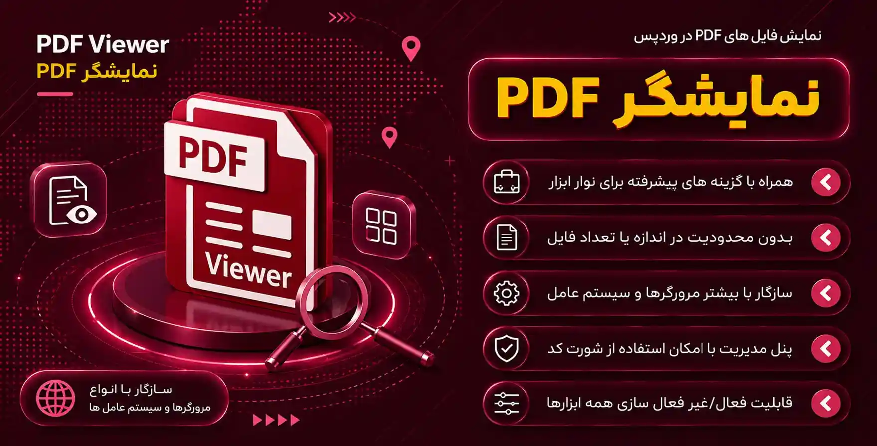 افزونه PDF viewer | پلاگین پیشرفته نمایش فایل های pdf در وردپرس