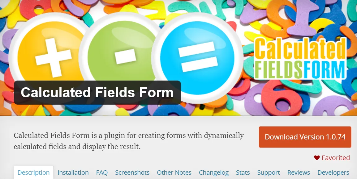 افزونه Calculated Fields Form 