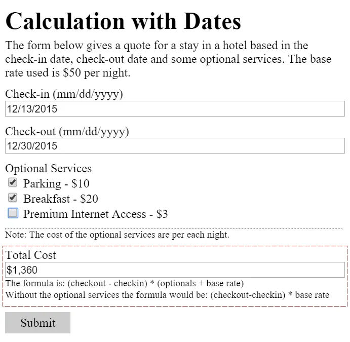 افزونه Calculated Fields Form 