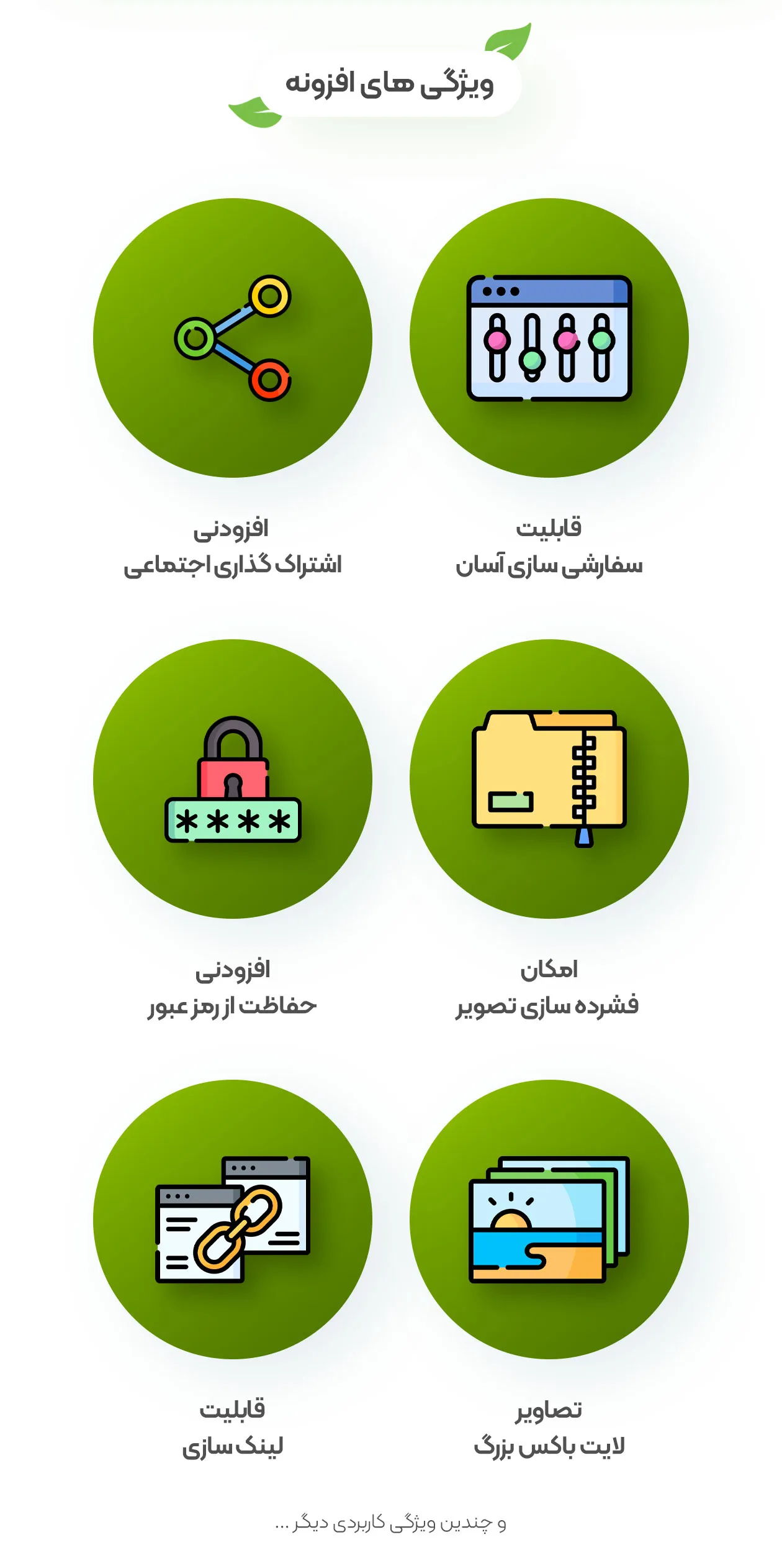 ویژگیهای افزونه گالری انویرا