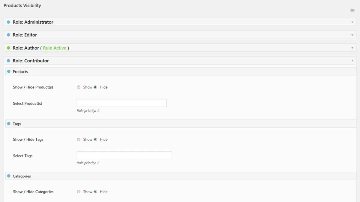 افزونه WooCommerce Hide Roles