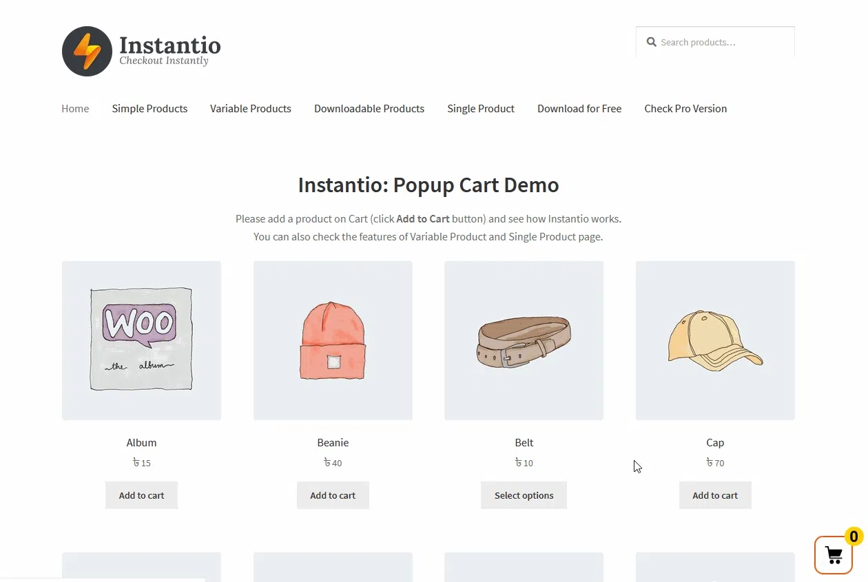 افزونه Instantio