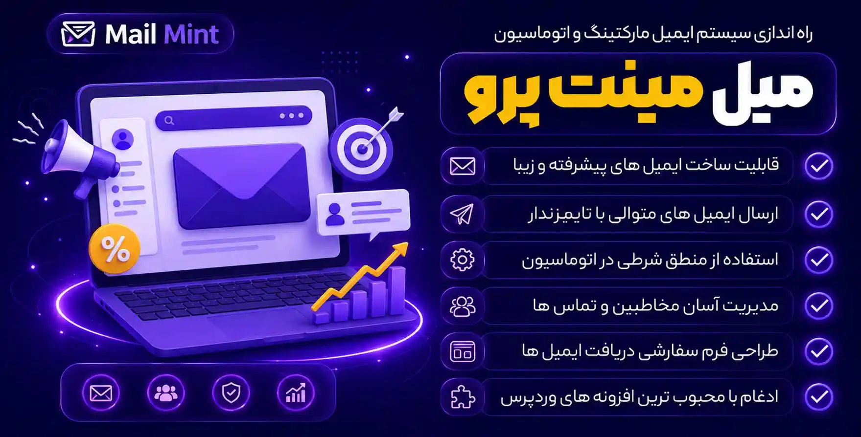 افزونه Mail Mint Pro | راه اندازی سیستم ایمیل مارکتینگ و اتوماسیون وردپرس میل ماینت