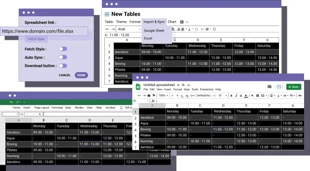افزونه WP Table Manager