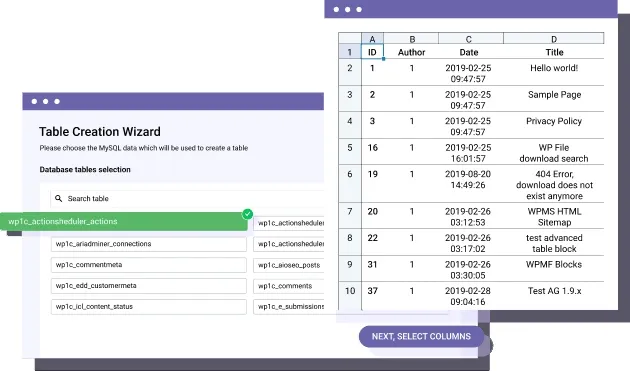 افزونه WP Table Manager