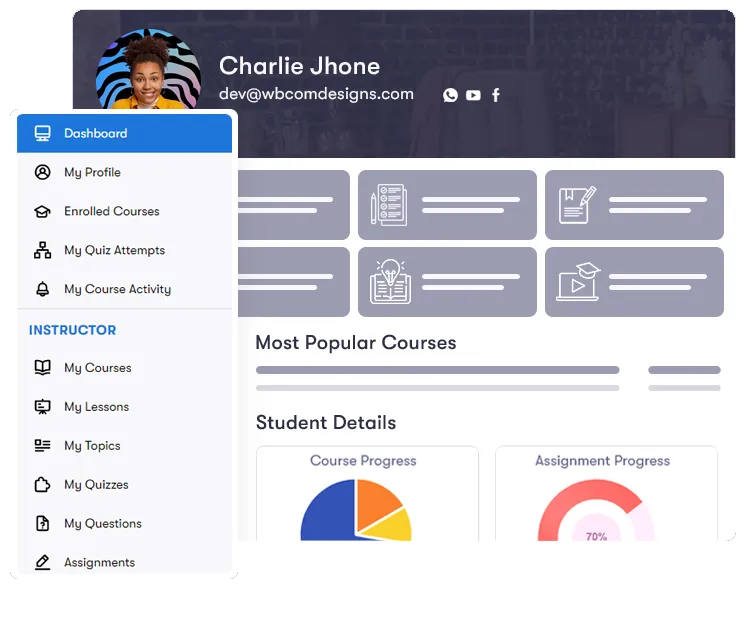 افزونه Learndash Dashboard
