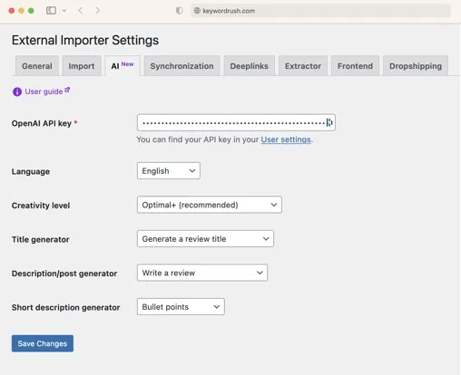 افزونه External Importer Pro