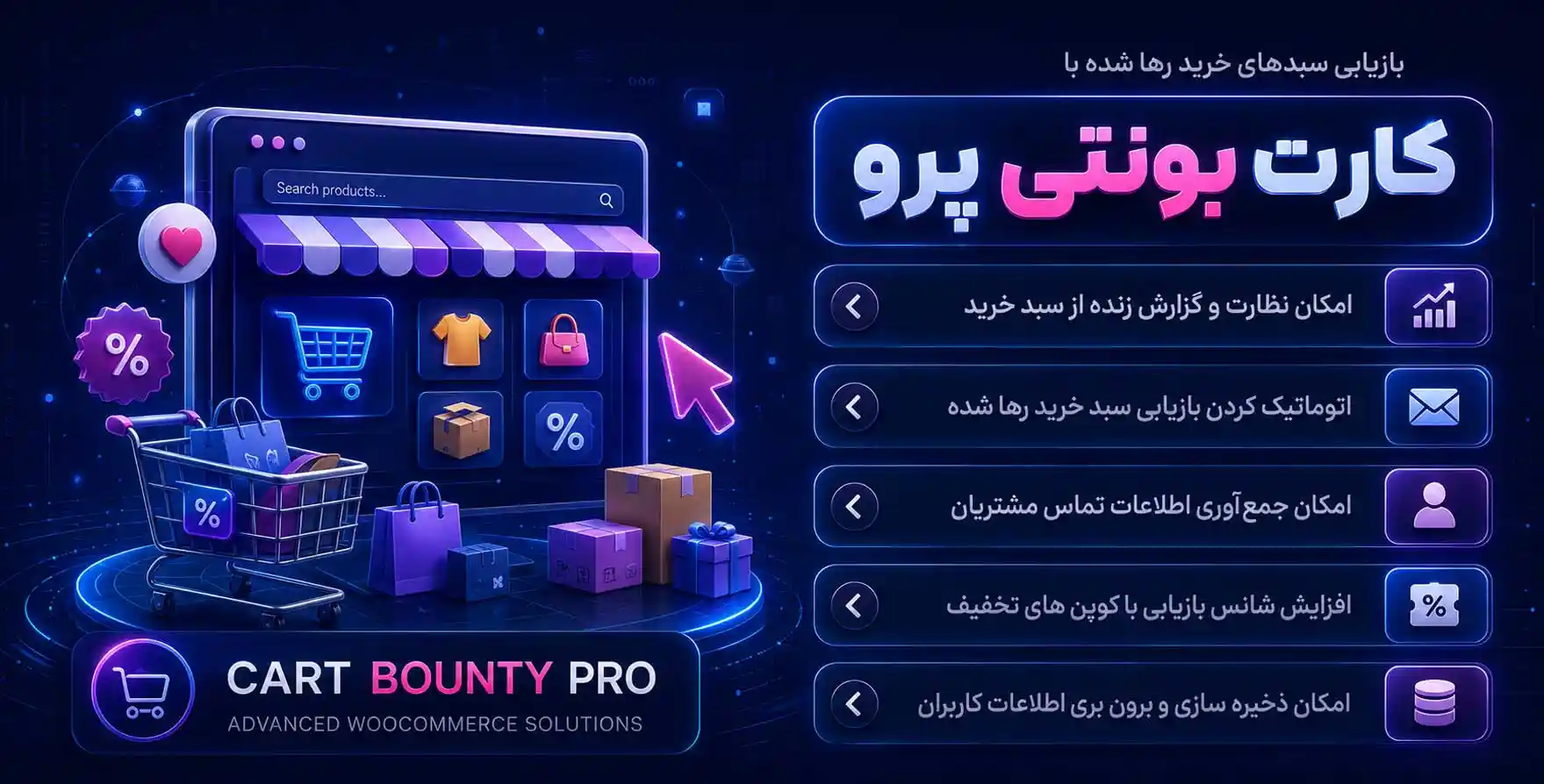 افزونه CartBounty Pro | پیشرفته ترین و جامع ترین افزونه ذخیره و مدیریت سبدخرید رها شده ووکامرس