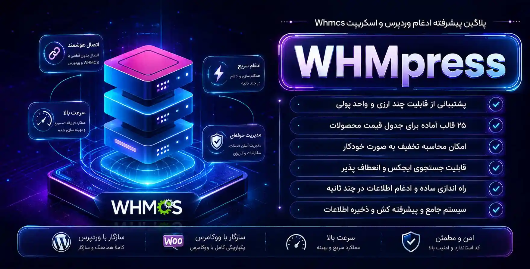 افزونه WHMpress | پلاگین پیشرفته ادغام وردپرس و اسکریپت whmcs