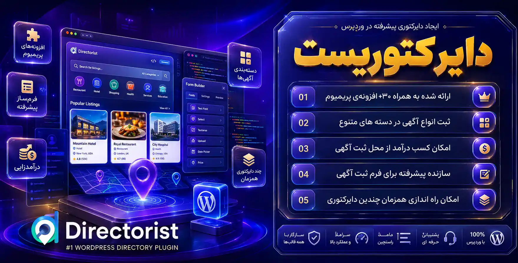 افزونه Directorist Pro | پلاگین پیشرفته ایجاد دایرکتوری در وردپرس دایرکتوریست پرو + تمامی افزودنی های پرمیوم