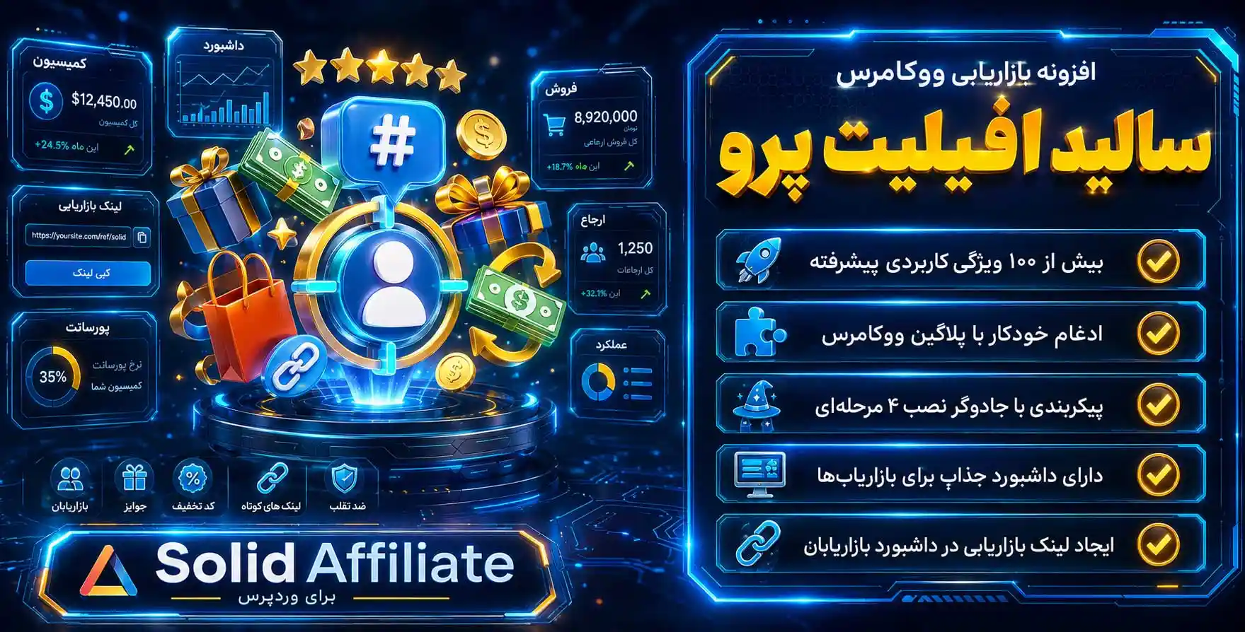 افزونه Solid Affiliate Pro | شماره یک و نسل جدید افزونه بازاریابی ووکامرس با بیش از 100 ویژگی کاربردی و پیشرفته