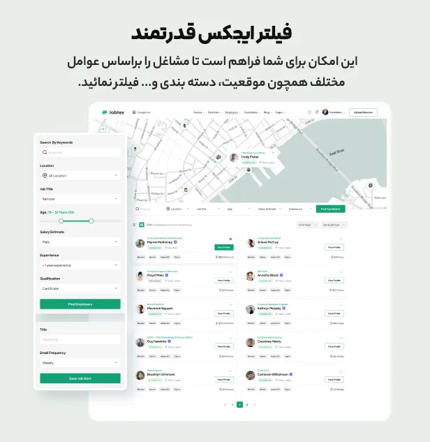 قالب وردپرس دایرکتوری المنتوری مشاغل جاب تکس 