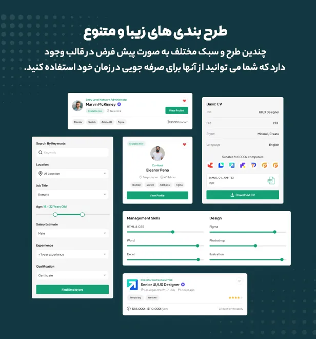 قالب وردپرس دایرکتوری المنتوری مشاغل جاب تکس 