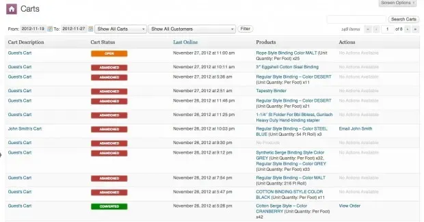 افزونه Cart Reports for WooCommerce