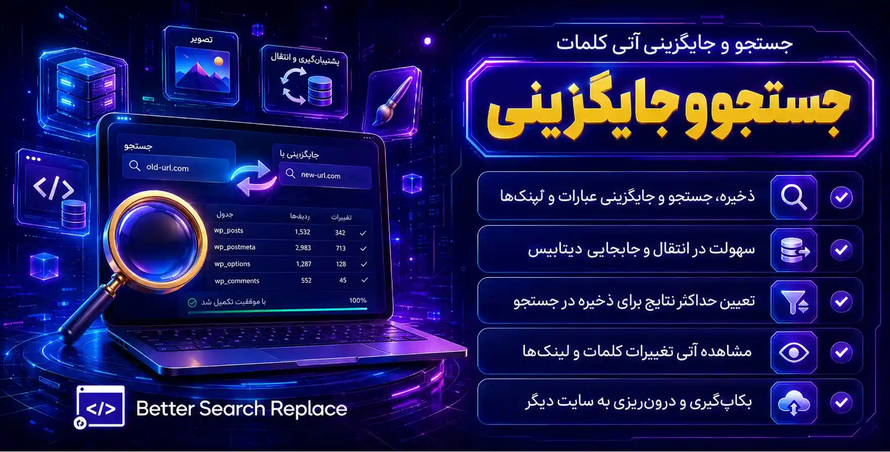 Better Search Replace Pro | افزونه جستجو و جایگزینی آنی کلمات و لینک ها و… در وردپرس