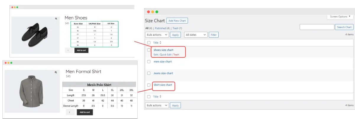 افزونه WooCommerce Product Size Guide