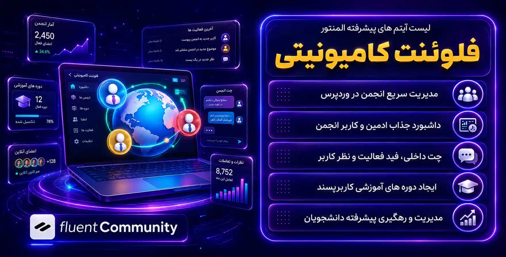 Fluent Community Pro | راه اندازی انجمن پیشرفته وردپرس با فلوئنت کامیونیتی پرو