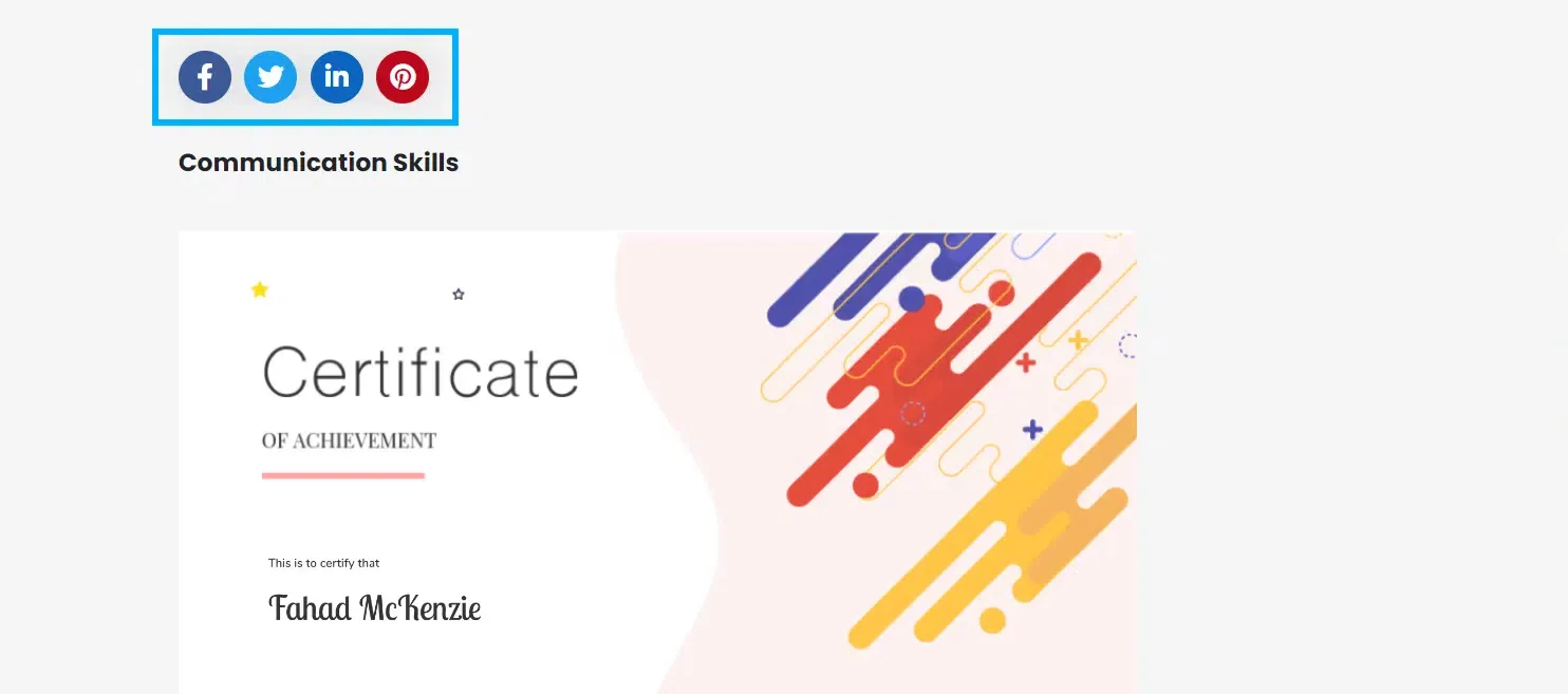 افزونه TutorLMS Certificate Verify And Share