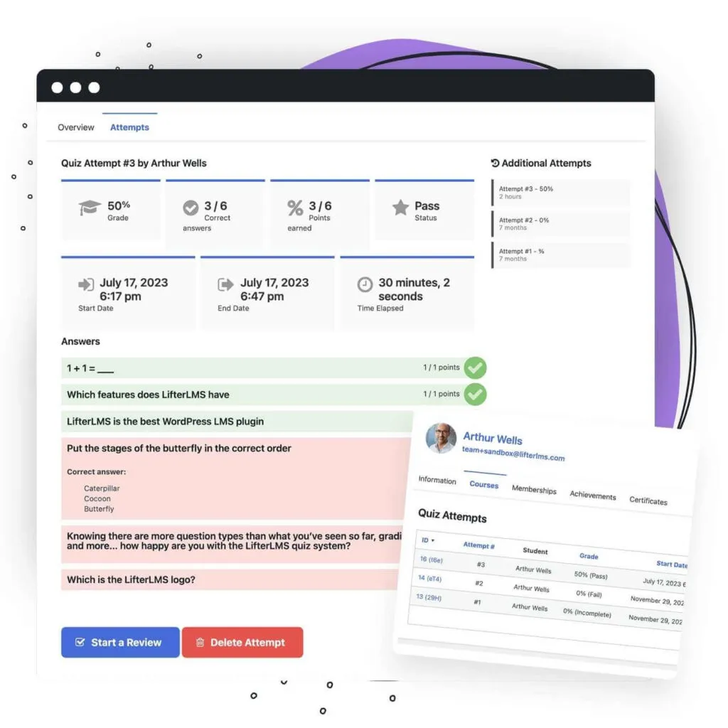 افزونه LifterLMS Advanced Quizzes